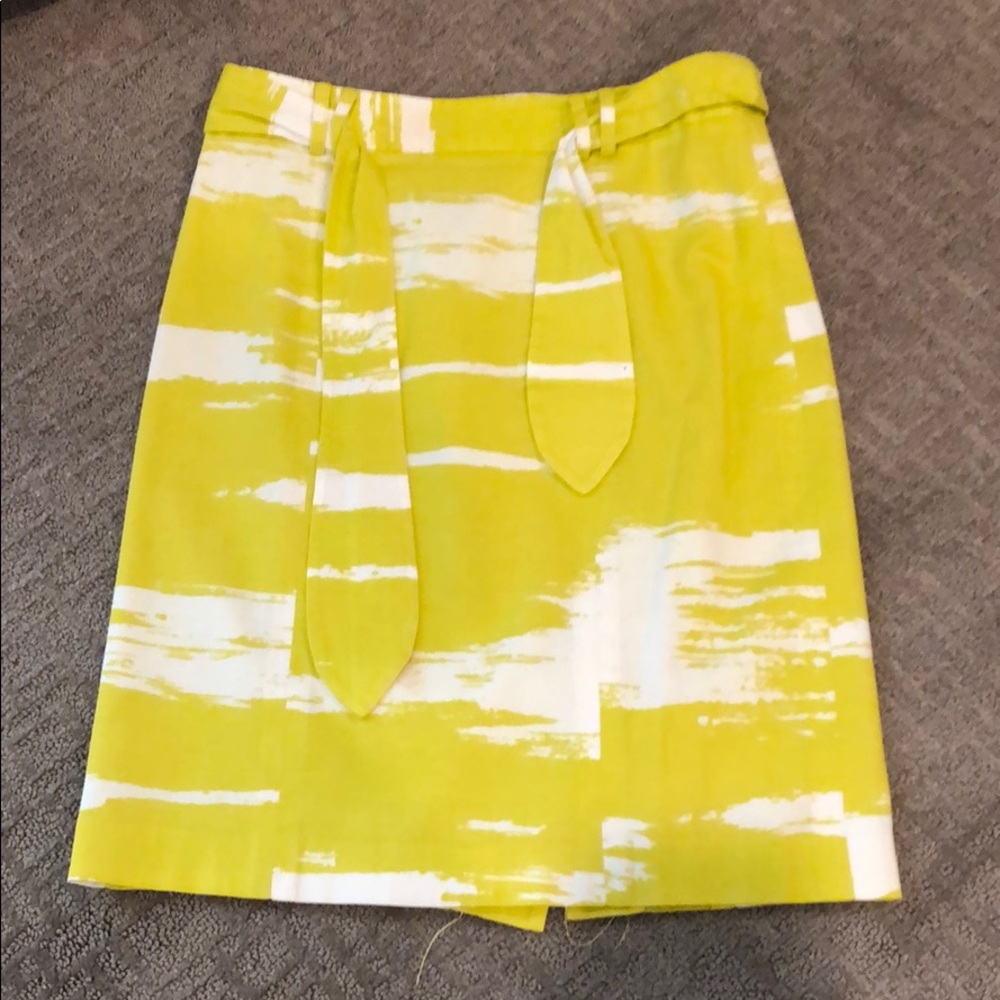 Lime green and white skirt